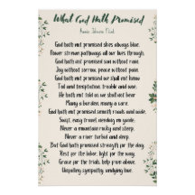 Glossy Poster Was Gott versprochen hat