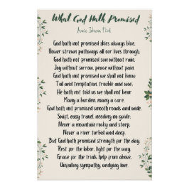 Glossy Poster Was Gott versprochen hat