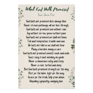 Glossy Poster Was Gott versprochen hat