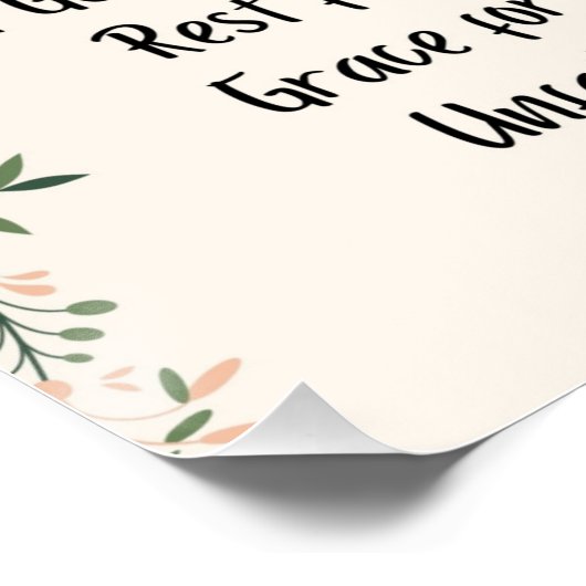 Glossy Poster Was Gott versprochen hat (Ecke)