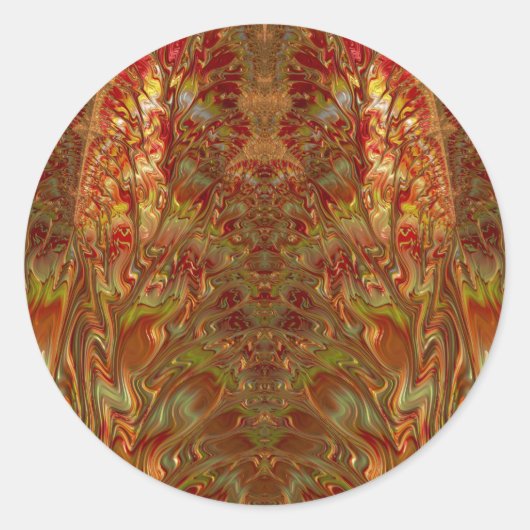 Glossy Red and Yellow ~ Klassischer Rundaufkleber Runder Aufkleber (Vorderseite)