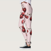 Glossy Red Cherries Retro Glam "Juicy & Sweet" Leggings (Links)