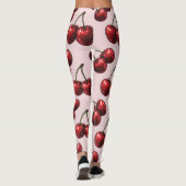 Glossy Red Cherries Retro Glam "Juicy & Sweet" Leggings (Rückseite)