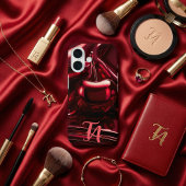 Glossy Red Cherry Monogram iPhone / iPad Gehäuse Case-Mate iPhone Hülle