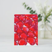 Glossy Red Hearts Postkarte (Stehend Vorderseite)