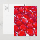 Glossy Red Hearts Postkarte (Vorne/Hinten)