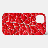 Glossy Red iPhone Case with Branch Texture (Rückseite (Horizontal))