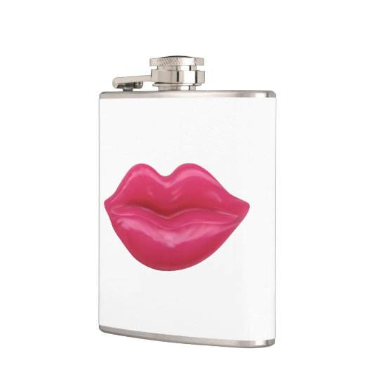 Glossy Red Lips Flachmann (Links)