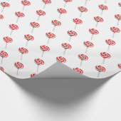 Glossy Red Lollipops Designmuster Geschenkpapier (Ecke)