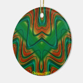 Glossy Red, Yellow und Green Christmas 2024 Keramik Ornament (Links)