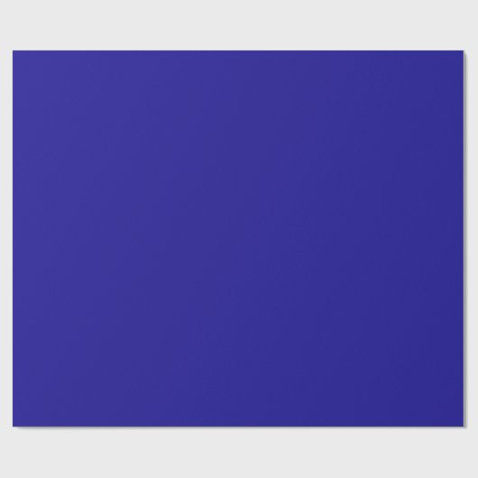 Glossy Rich Dark Klein Blue Wrapping Paper Geschenkpapier (Flach)