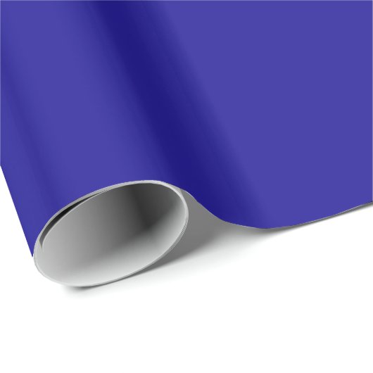 Glossy Rich Dark Klein Blue Wrapping Paper Geschenkpapier (Rolleneckpunkt)