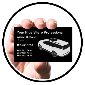 Glossy Ride Share Treiber-Visitenkarten Visitenkarte