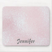 Glossy rosa MÄDCHEN Glitzer PERSONALISIERT IHRER N Mousepad (Vorne)