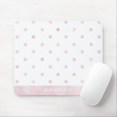 Glossy rosa POLKA DOTS PERSONALISIEREN SIE IHREN N Mousepad (Mit Mouse)