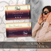 Glossy Rose Gold Optics Sparkle Diamonds hinzufüge Visitenkarte