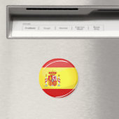 Glossy Round Flag Spanien Magnet (In Situ (Geschirrspüler))