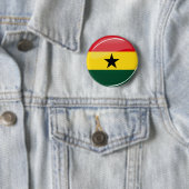 Glossy Round Ghanian Flag Button (Beispiel)