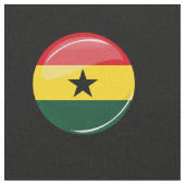 Glossy Round Ghanian Flag Stoff (Nahaufnahme)