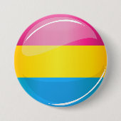 Glossy Round Pansexual Prix Flag Button (Vorderseite)