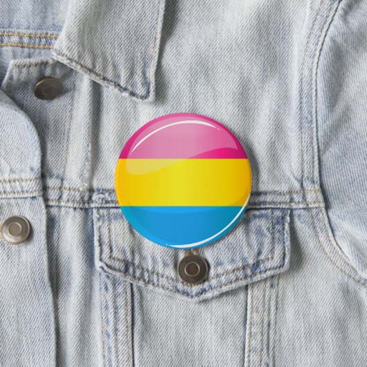 Glossy Round Pansexual Prix Flag Button (Beispiel)