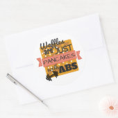 Glossy Round Sticker - Workout-Waffeln (Umschlag)