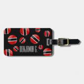 Glossy Round Trinidad und Tobago Flag Gepäckanhänger (Vorderseite horizontal)