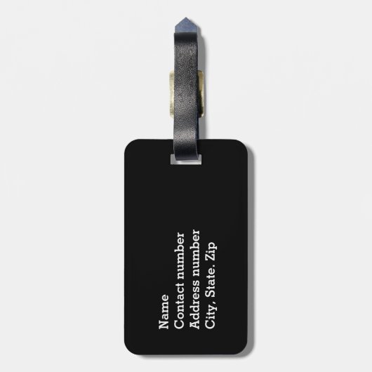 Glossy Round Trinidad und Tobago Flag Gepäckanhänger (Rückseite vertikal)