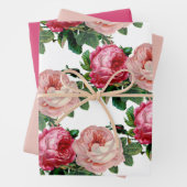 Glossy Shade der rosa Blume Geschenkpapier Set (Beispiel)