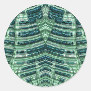Glossy Shades Green ~ Classic Round Aufkleber