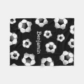 Glossy Soccer Ball Fleecedecke (Vorderseite (Horizontal))