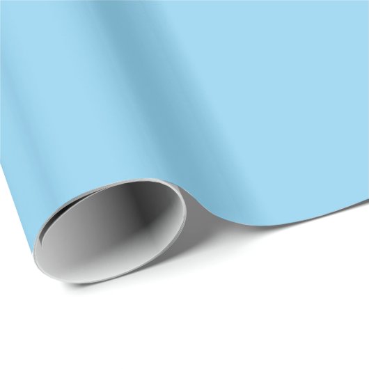 Glossy Solid Baby Blue Geschenkpapier (Rolleneckpunkt)