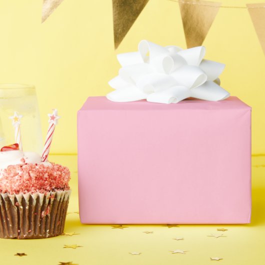 Glossy Solid Baby Pink Geschenkpapier (Geburtstagsparty)