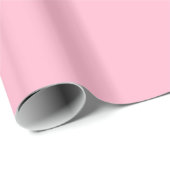 Glossy Solid Baby Pink Geschenkpapier (Rolleneckpunkt)