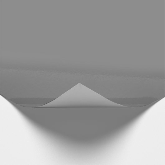 Glossy Solid Dark Gray Wrapping Paper Geschenkpapier (Ecke)