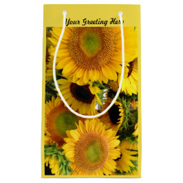 Glossy Sunflower Geschenktasche Persönliche Begrüß Kleine Geschenktüte