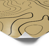 Glossy Topography Map Poster (Ecke)