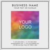 Glossy Transparenter Text für Firmenlogo Klein Aufkleber (Vorderseite)