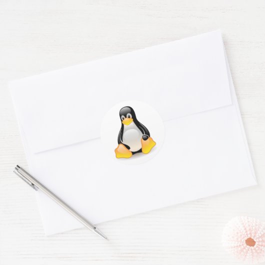 Glossy Tux Linux Pinguin Sticker (Umschlag)