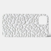 Glossy White iPhone Case with Textured Branch (Rückseite (Horizontal))