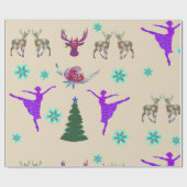 Glossy Wrapping Paper, 30 x 2,5 m Happy Holidays Geschenkpapier (Flach)