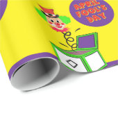 Glossy Wrapping Paper April Fool's Day Clown  Geschenkpapier (Rolleneckpunkt)