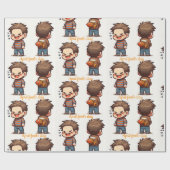 Glossy Wrapping Paper April Fool's Day Fishing Geschenkpapier (Flach)