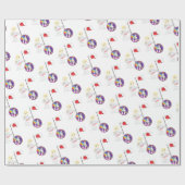 Glossy Wrapping Paper, Astronautenkatze Kitten Geschenkpapier (Flach)