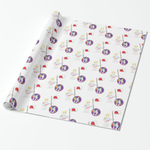 Glossy Wrapping Paper, Astronautenkatze Kitten Geschenkpapier