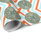 Glossy Wrapping Paper, Aztec Strip Geschenkpapier (Rolleneckpunkt)