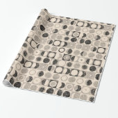 Glossy Wrapping Paper Beige Brown Circle Geschenkpapier (Ungerollt)