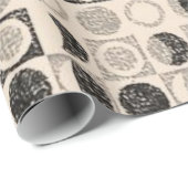 Glossy Wrapping Paper Beige Brown Circle Geschenkpapier (Rolleneckpunkt)