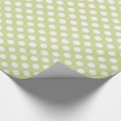Glossy Wrapping Paper, Beige Polk a dot White Geschenkpapier (Ecke)