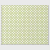 Glossy Wrapping Paper, Beige Polk a dot White Geschenkpapier (Flach)